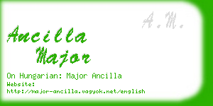ancilla major business card